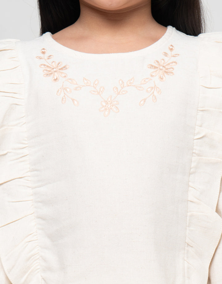 Little M Bordir Setelan Baju Muslim Anak Perempuan