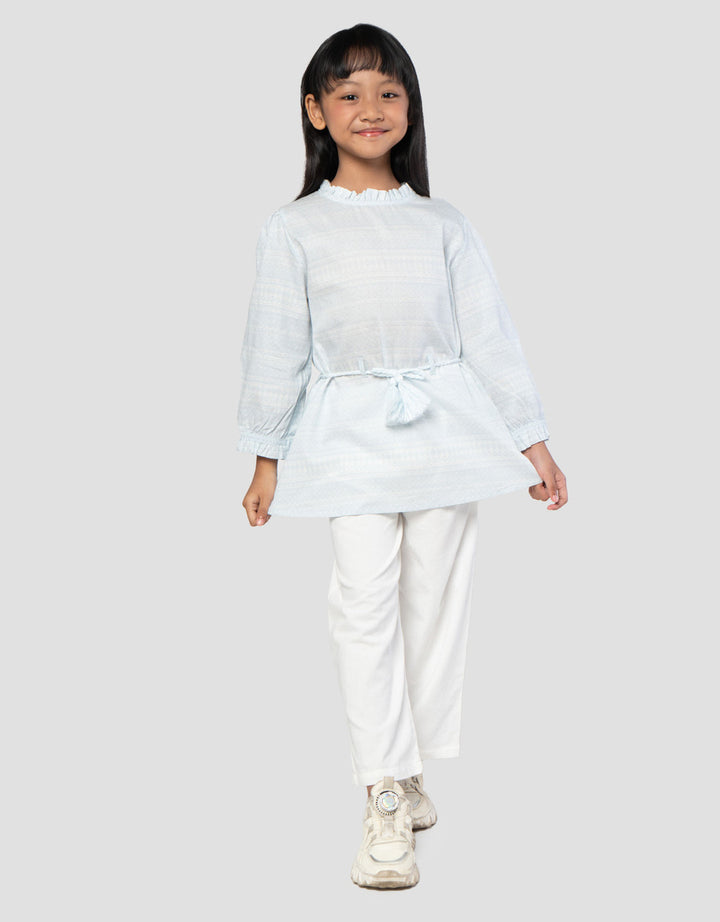 Little M Dobby Print With Tassel Setelen Baju Muslim Anak Perempuan