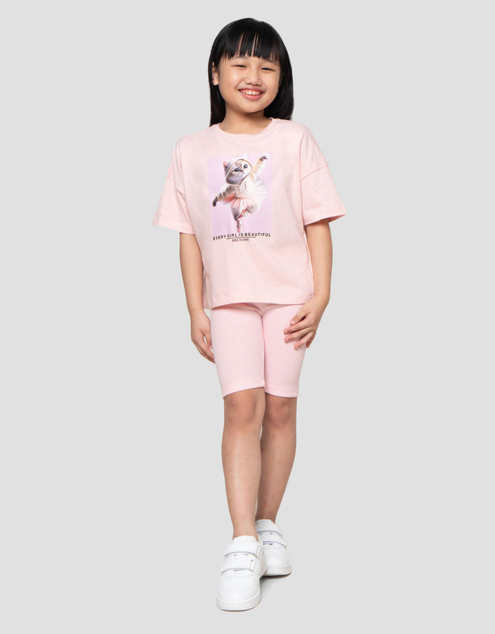 Little M Oversize With Beautiful Pakaian Setelan Anak Perempuan