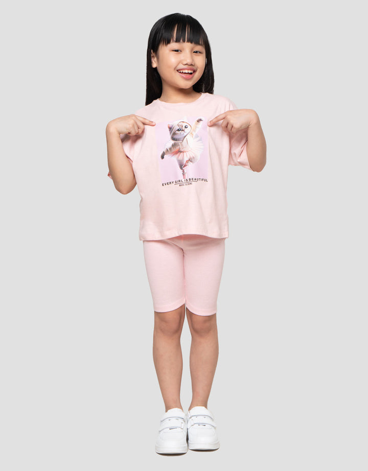 Little M Oversize With Beautiful Pakaian Setelan Anak Perempuan