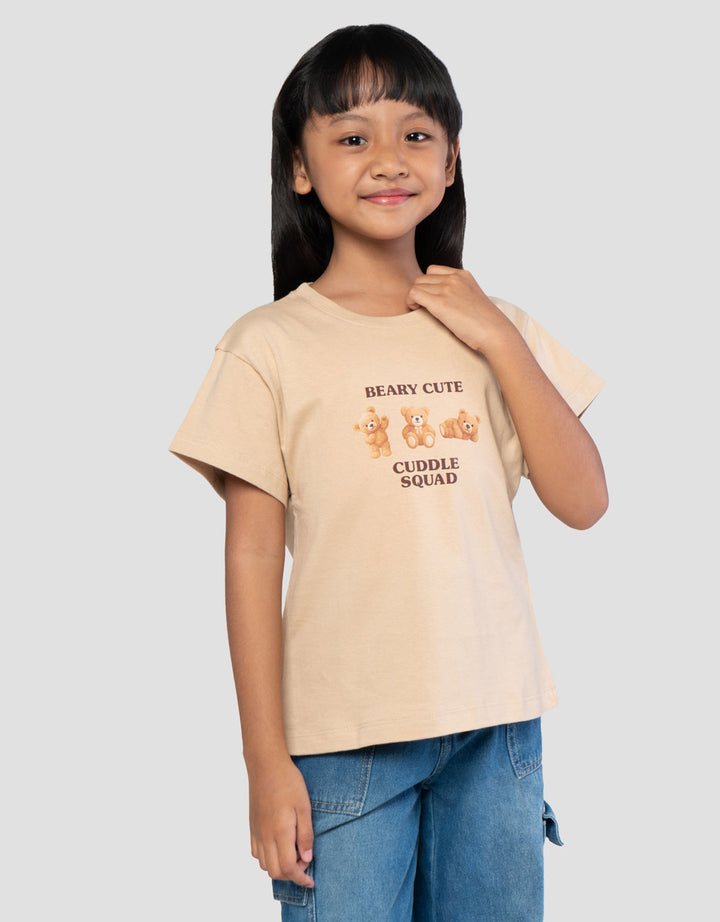 Little M Print Beary Cute Kaos Anak Perempuan