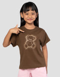 Little M Print Bear Siluet Foil Kibe Kaos Anak Perempuan
