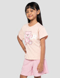 Little M Print Bear Kaos Anak Perempuan