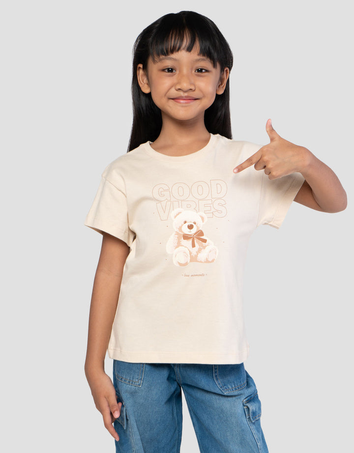 Little M Print Good Vibes Kaos Anak Perempuan