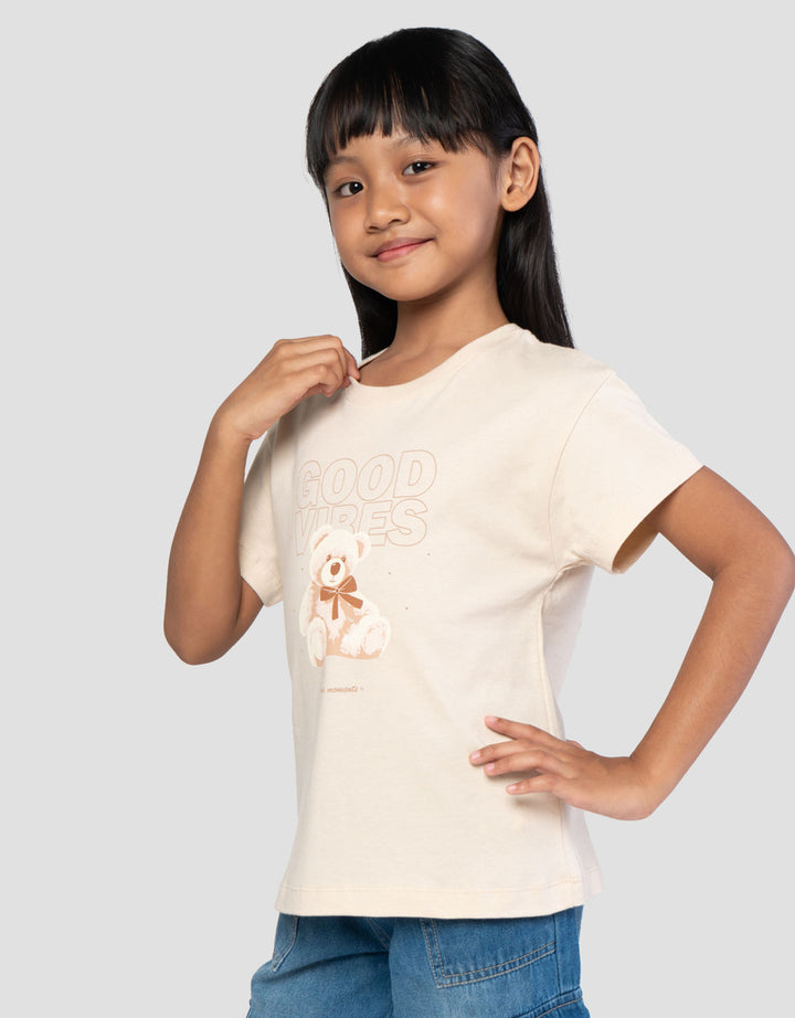 Little M Print Good Vibes Kaos Anak Perempuan