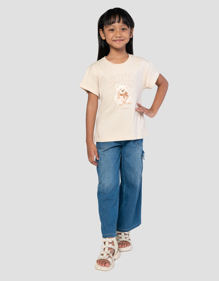 Little M Print Good Vibes Kaos Anak Perempuan