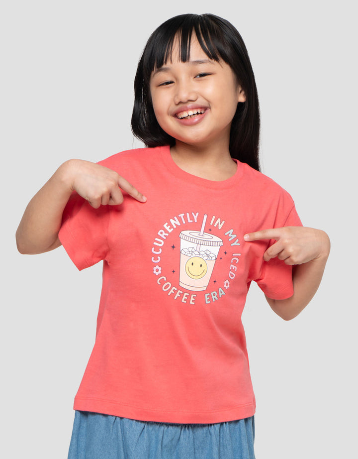 Little M Boba Coffe Kaos Anak Perempuan