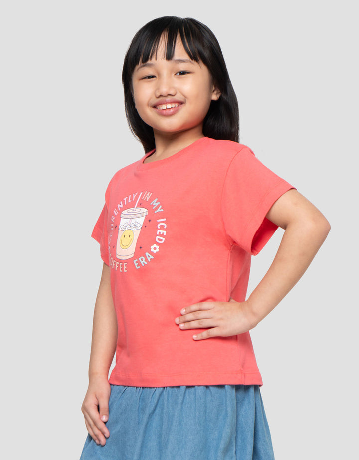 Little M Boba Coffe Kaos Anak Perempuan