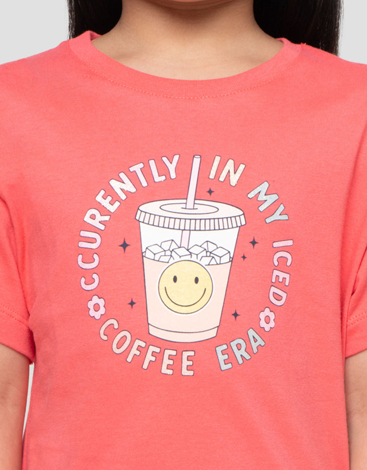 Little M Boba Coffe Kaos Anak Perempuan
