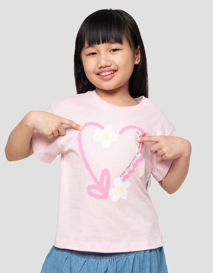 Little M Heart Kaos Anak Perempuan