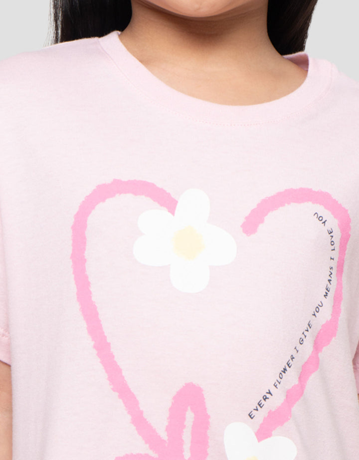Little M Heart Kaos Anak Perempuan