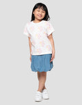 Little M Aop Flower Kaos Anak Perempuan