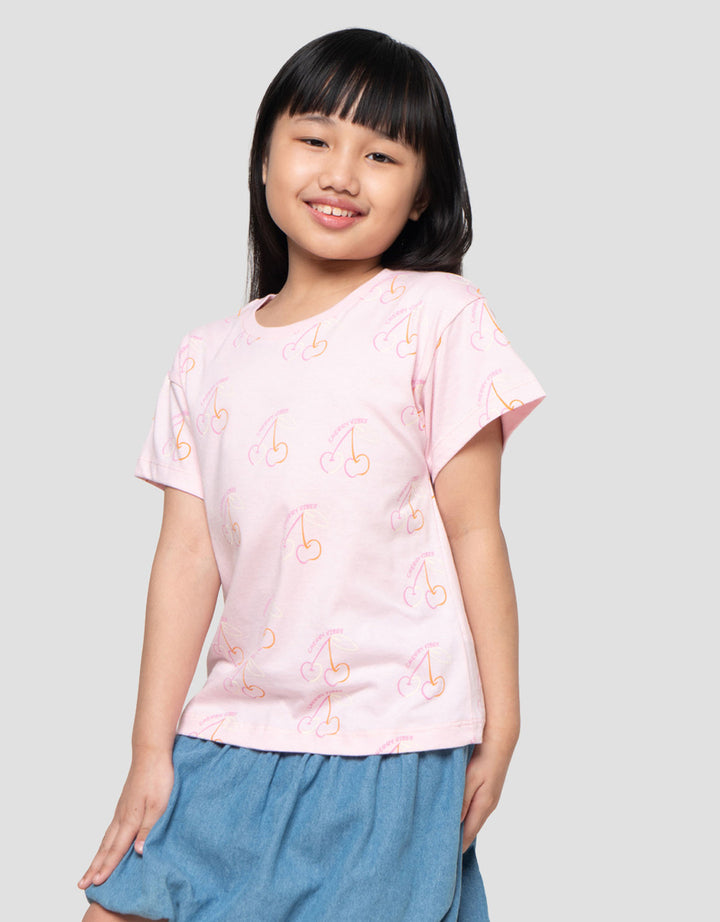 Little M Aop Cherry Kaos Anak Perempuan