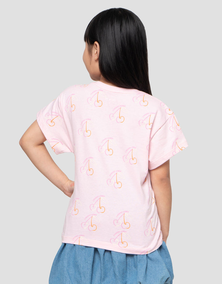 Little M Aop Cherry Kaos Anak Perempuan