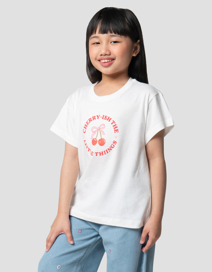 Little M Word Cherry Kaos Anak Perempuan