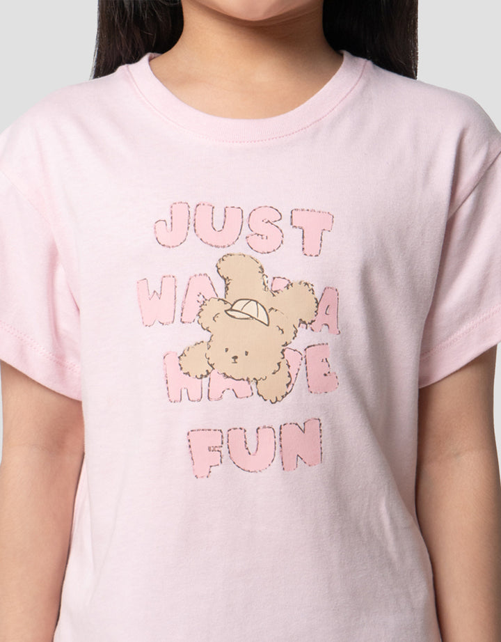 Little M Capy Fun Kaos Anak Perempuan