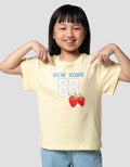 Little M Varsity Strawberry Kaos Anak Perempuan