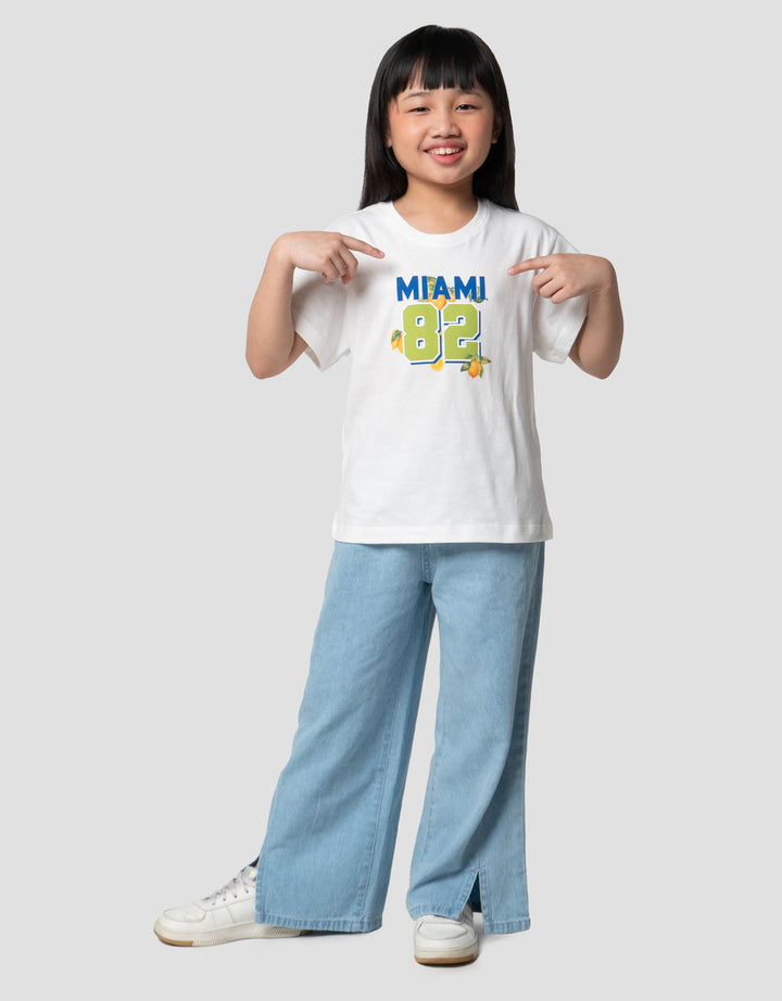 Little M Varsity Miami Kaos Anak Perempuan