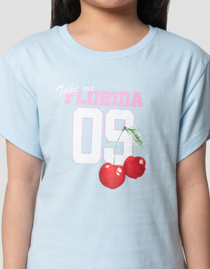 Little M Varsity Florida Kaos Anak Perempuan