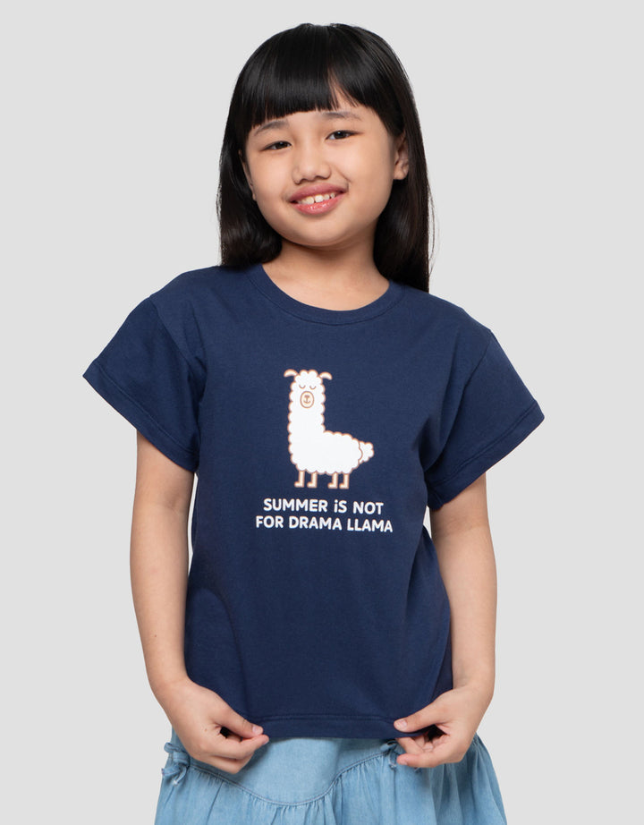 Little M Animal Summer Kaos Anak Perempuan