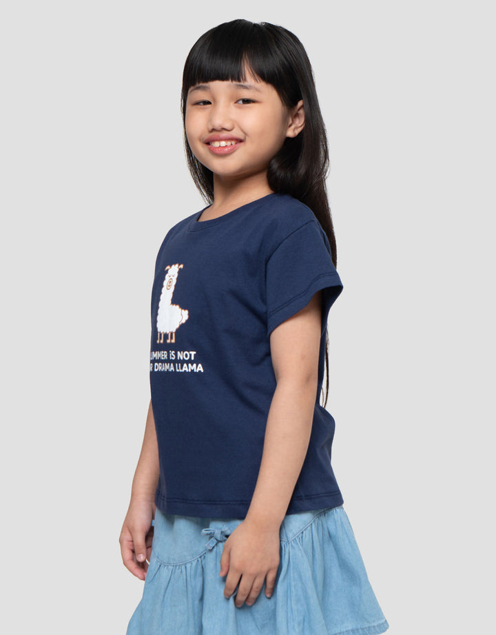 Little M Animal Summer Kaos Anak Perempuan