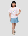 Little M Stripe Verano Kaos Anak Perempuan