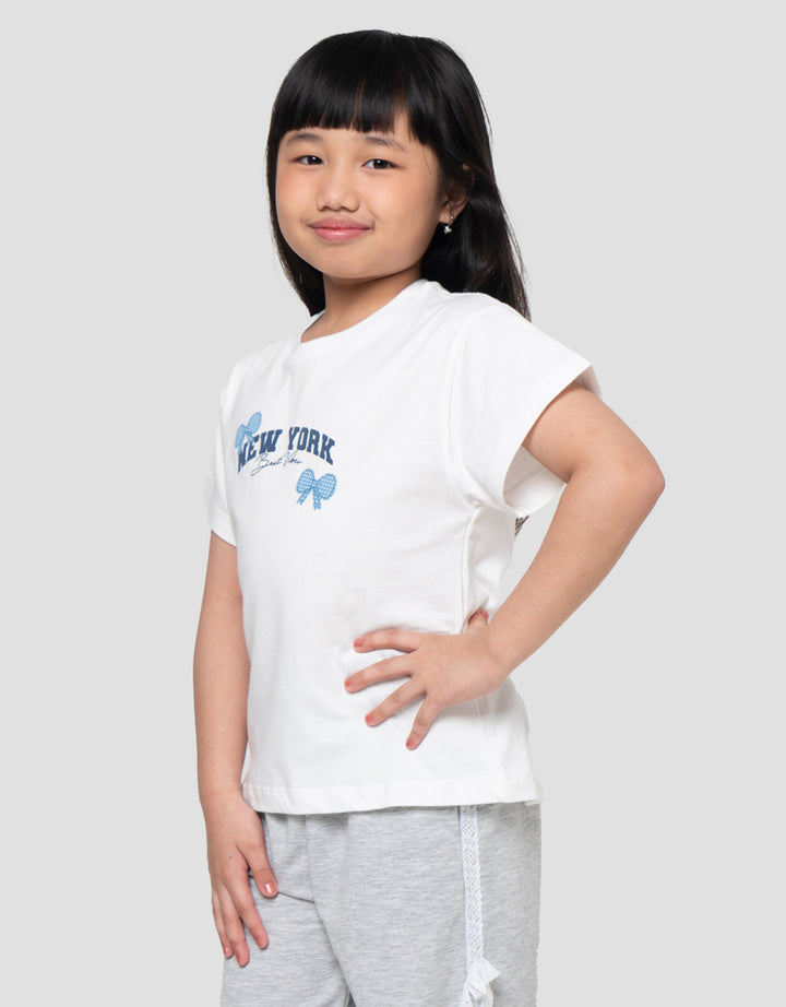 Little M Print New York Kaos Anak Perempuan