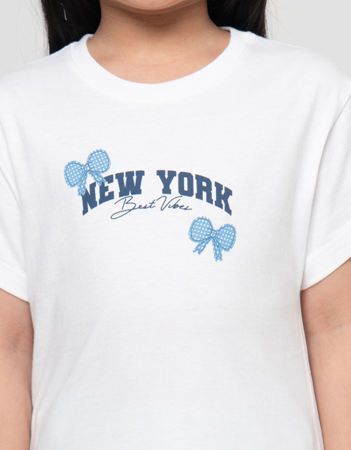 Little M Print New York Kaos Anak Perempuan