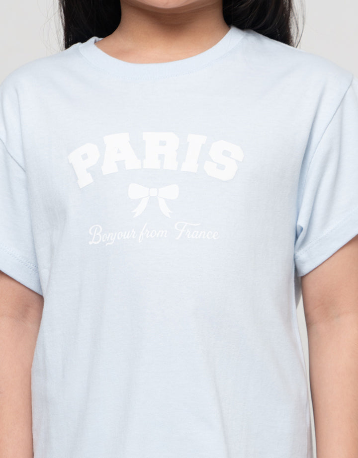 Little M Print Paris Kaos Anak Perempuan