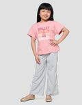 Little M Print Ballet Kaos Anak Perempuan