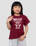 Little M Print Heart Kaos Anak Perempuan