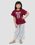 Little M Print Heart Kaos Anak Perempuan
