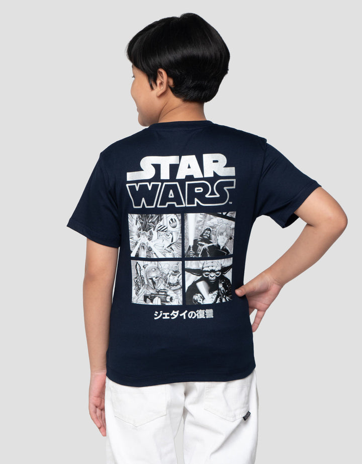 Star Wars Anime Rear Print Kaos Anak Laki-laki