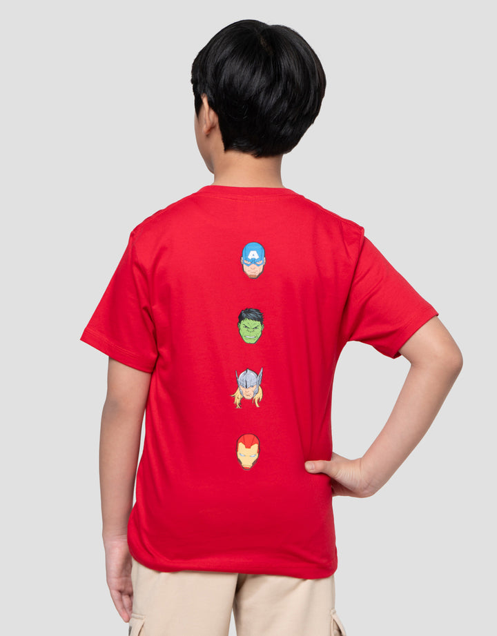 Marvel Skater Heads Logo Kaos Anak Laki-laki