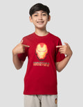 Marvel Ironman Head Back Print Kaos Anak Laki-laki