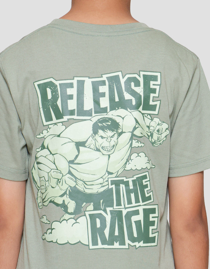 Marvel Hulk Release Print Blkg Kaos Anak Laki-laki