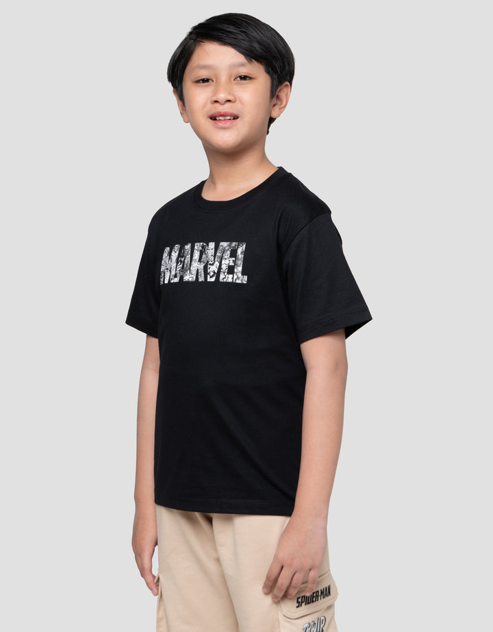 Marvel Marvel Tulisan Dpn Emboss Kaos Anak Laki-laki