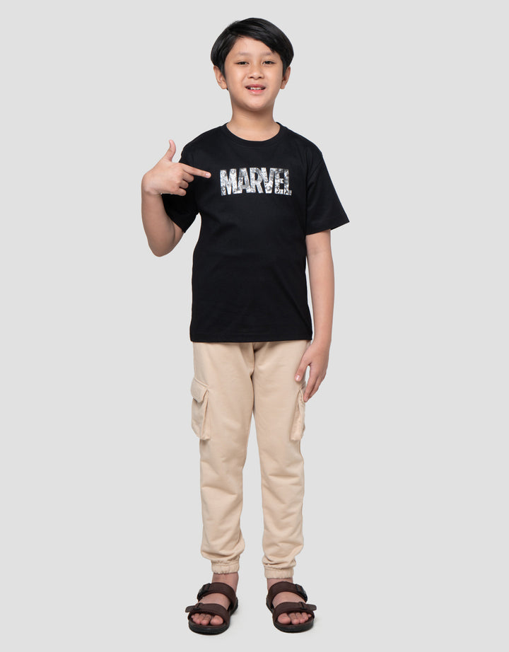 Marvel Marvel Tulisan Dpn Emboss Kaos Anak Laki-laki