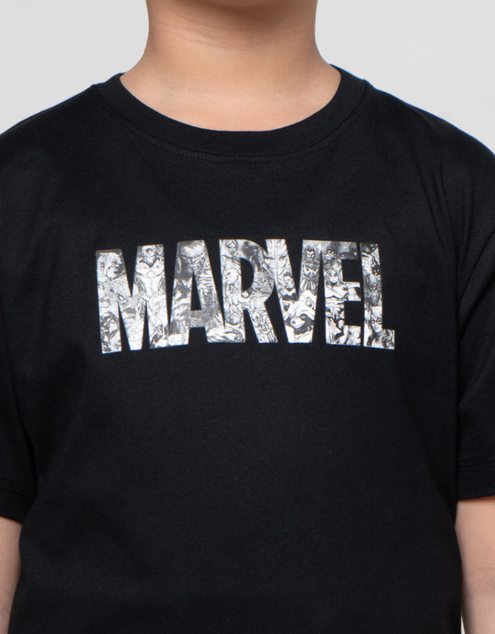 Marvel Marvel Tulisan Dpn Emboss Kaos Anak Laki-laki