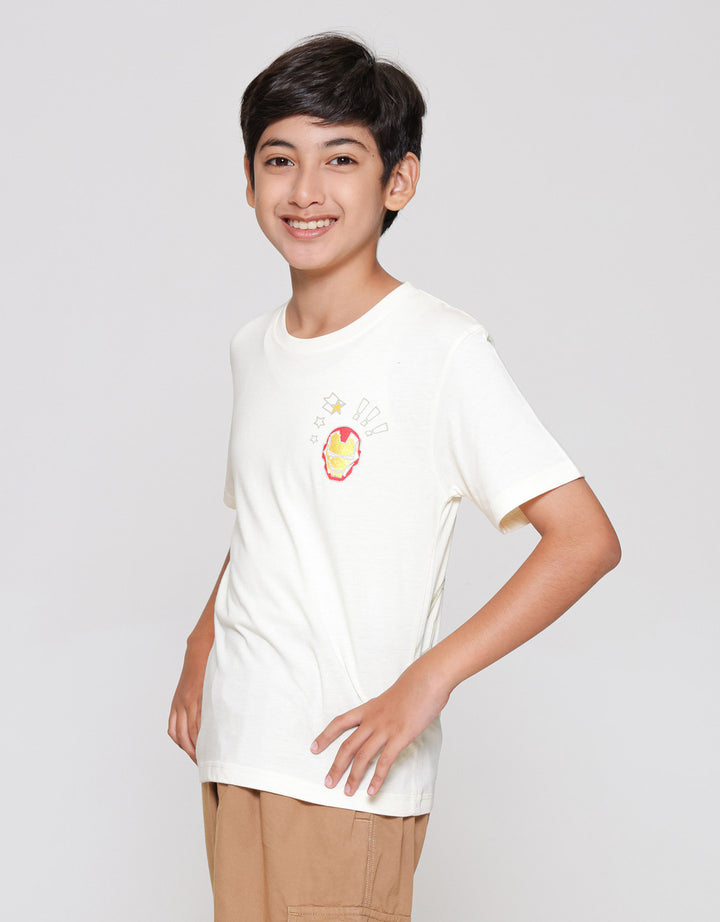 Marvel Ironman Logo Blkg Print Kaos Anak Laki-laki