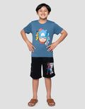 Marvel Skater Capt Face Print Kaos Anak Laki-laki