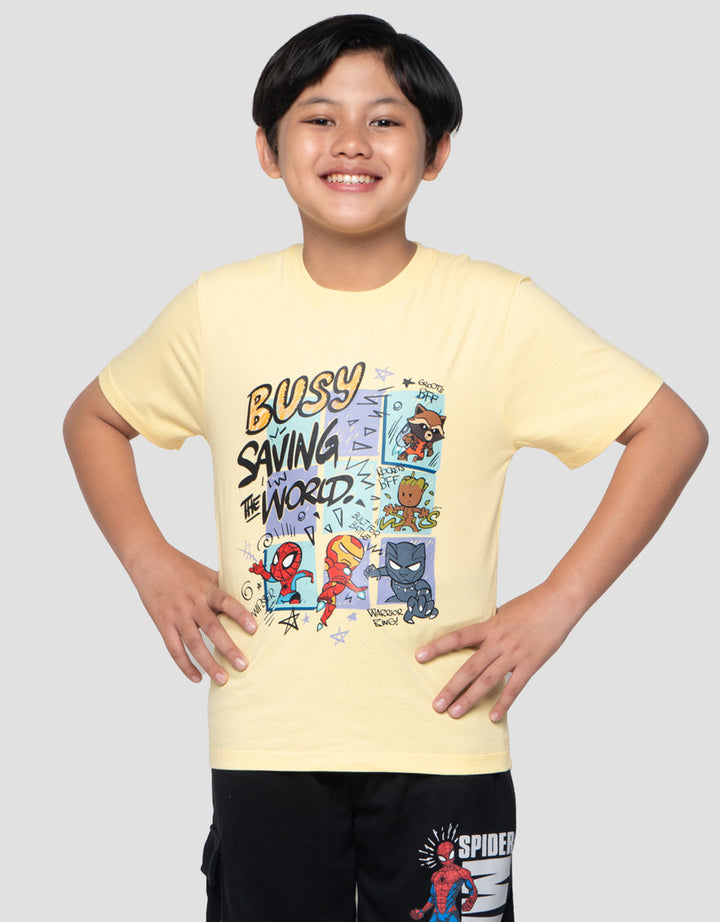 Marvel Spider Busy Saving Kaos Anak Laki-laki