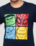 Marvel Skater Teams Face Print Kaos Anak Laki-laki