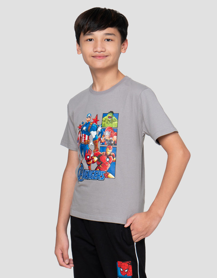 Marvel Capt America Teams Avg Print Kaos Anak Laki-laki