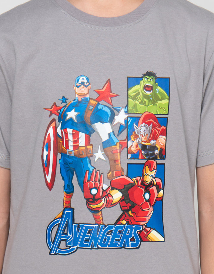 Marvel Capt America Teams Avg Print Kaos Anak Laki-laki