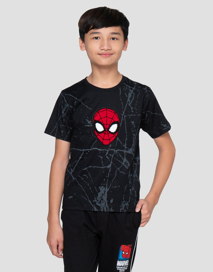 Marvel Spiderman Fp Logo Handuk Print Kaos Anak Laki-laki