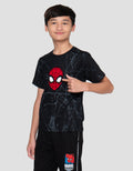Marvel Spiderman Fp Logo Handuk Print Kaos Anak Laki-laki