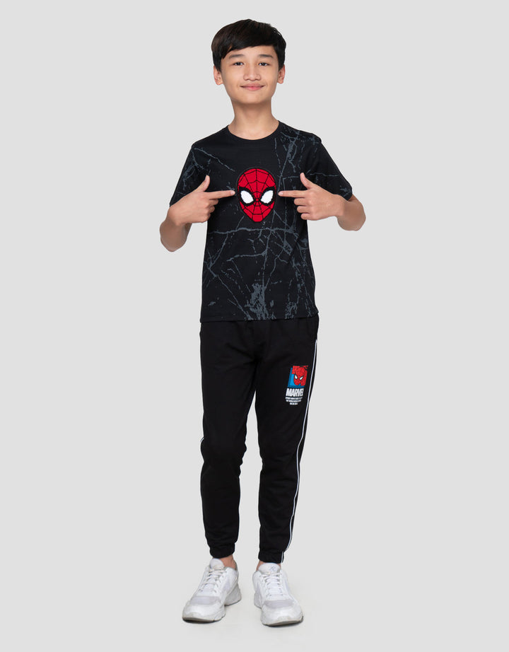 Marvel Spiderman Fp Logo Handuk Print Kaos Anak Laki-laki