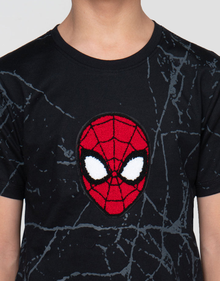 Marvel Spiderman Fp Logo Handuk Print Kaos Anak Laki-laki