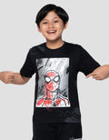 Marvel Spiderman Head Splash Print Kaos Anak Laki-laki